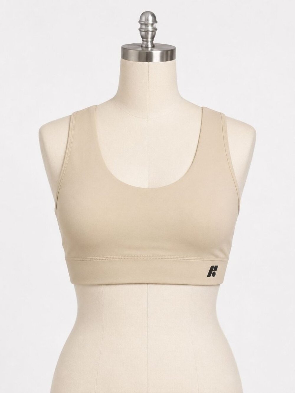 Forme Power Bra Posture Correcting Sports Bra Ecru Cream Black Size Large